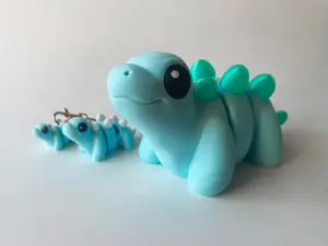 Blue Stegosaurus Dinosaur Flexi Toy Figurine for STEM Learning Play!