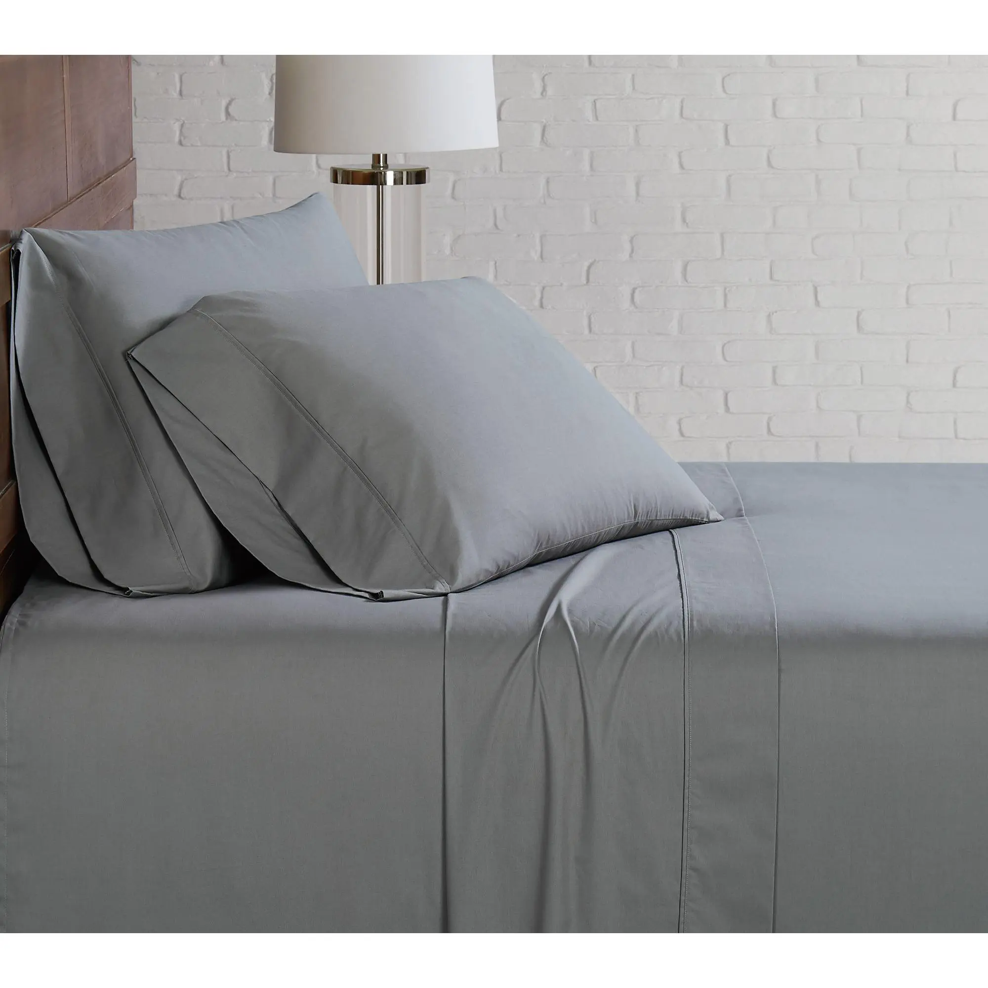 Brooklyn Loom Solid Cotton Percale Queen SheetSet Brooklyn Loom Solid Cotton Percale Queen SheetSet
