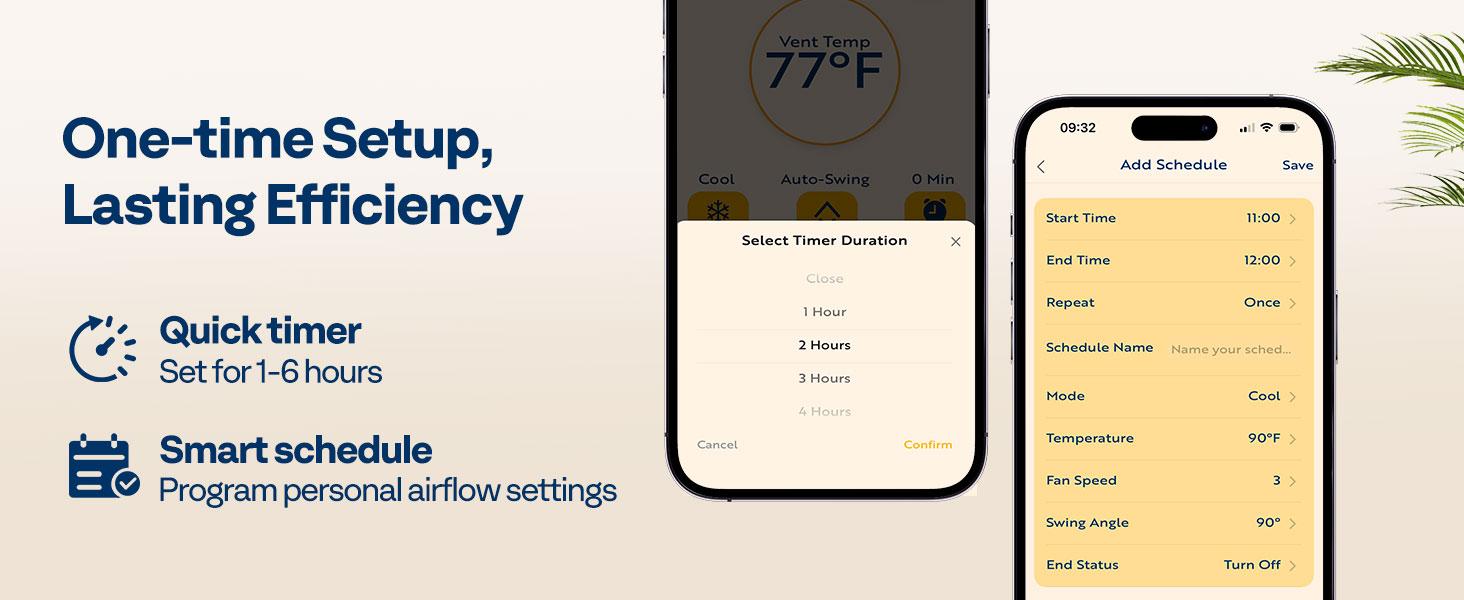 VIVOHOME Register Booster Fan WIFI App & Remote Control - With Adjustable Louver - Smart Thermostat & 10-Speed - AC Vent Fan for Floor, Ceiling, Wall - Quiet Operation (White)