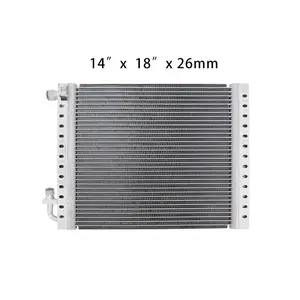 Universal Radiator Aluminium Condenser 14'' x 18'' x 26mm for Vintage Car Truck Hot Rod Radiator Parts AC Conditioner