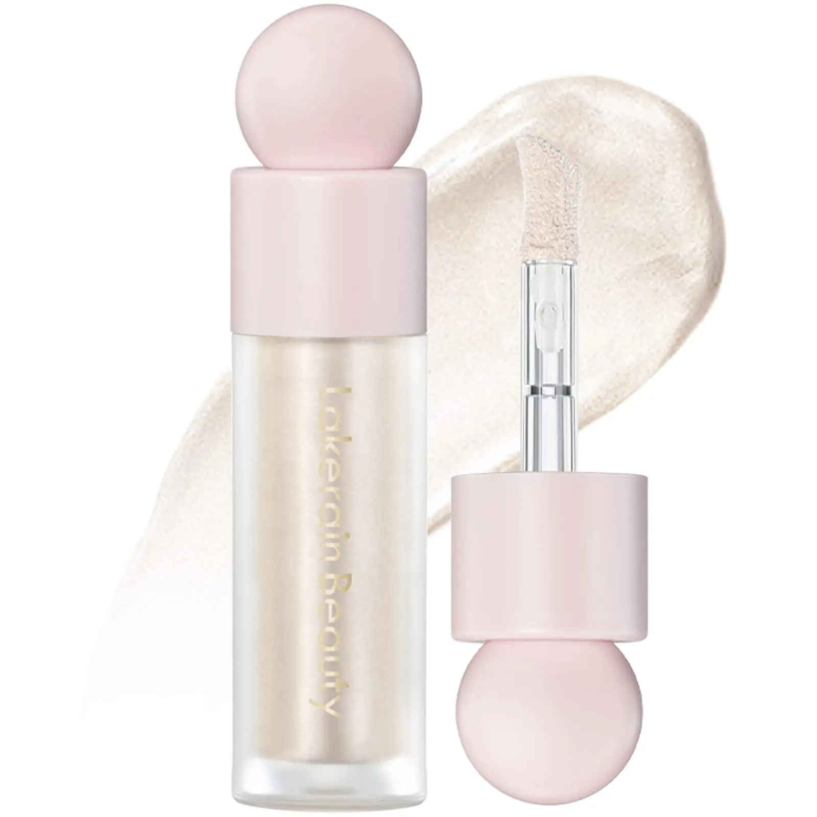 Liquid Highlighter Makeup, Face Highlighter Bronzer Makeup Stick, Natural Glossy Finish, Lightweight Blendable Silky Smooth Cream Face Illuminator Makeup, Cruelty-free, 01# MOONLIGHT