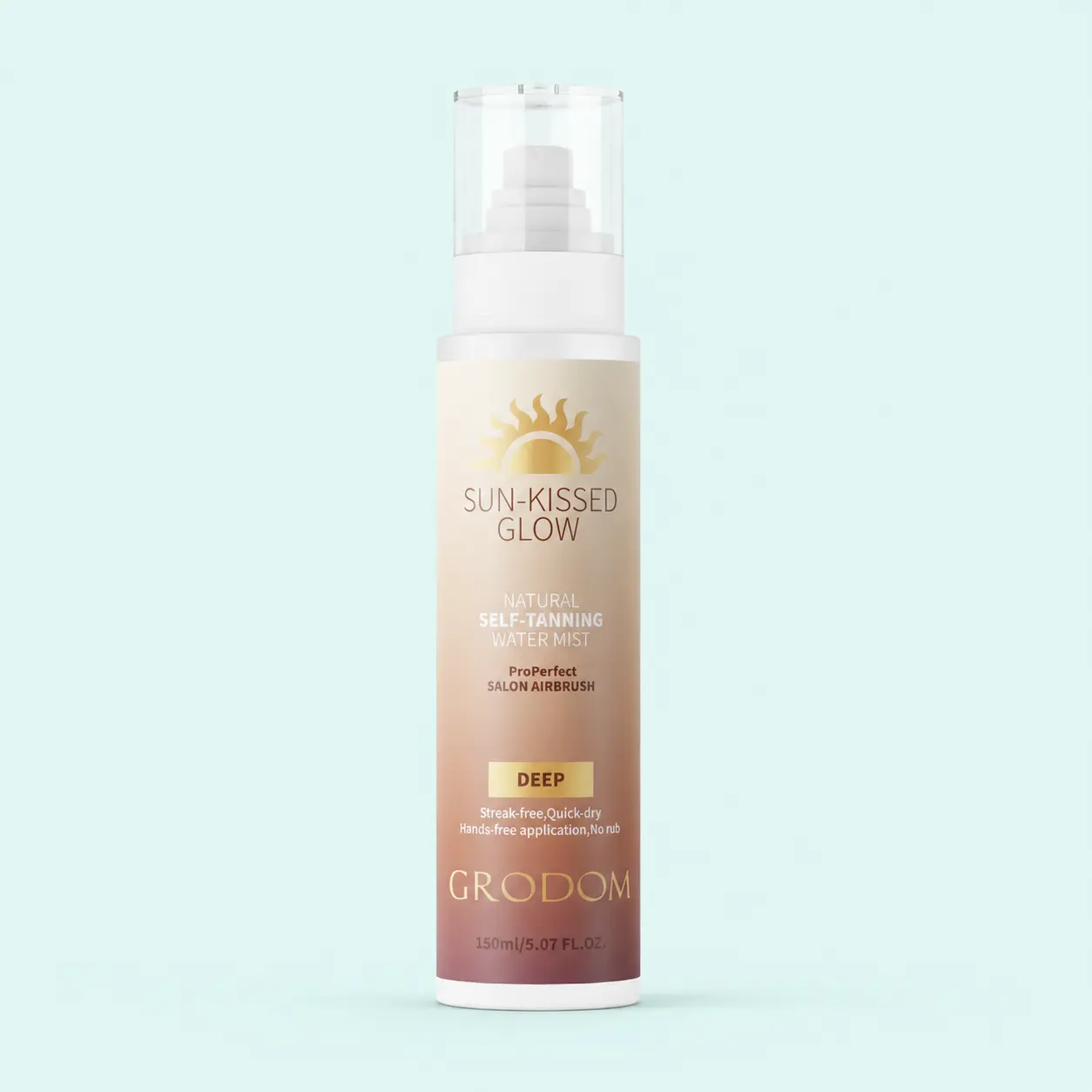 【Summer Wins】GRODOM Self Tanning Mist - Organic, Natural & Colorless for Body, Face and Hands - Non-Sticky, Streak-Free, Paraben & Phthalate Free, Lightweight, Cruelty-Free, Vegan Sunless Tanner For All Skin Types Flesh Scent: No Fake Tan Smell