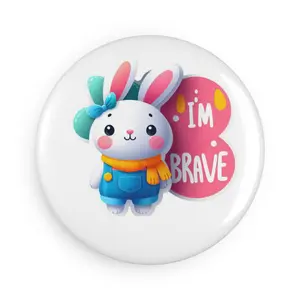 "Spark Joy Magnets: Positive Affirmations for Kids" , gift for kids, "I'm brave" Button Magnet, Round (1 & 10 pcs) Decor Metal Magnetic