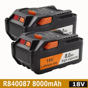 2025new 2PACK 8.0Ah For Ridgid R840087 Lithium Battery Rigid 18 Volt R840085 Power Tools Portable Heavy Duty