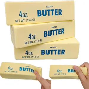 1 pack Squeeze Butter Toy, PU Material Butter Stick Slow Rising Squeeze Food Toy Squishies for Office School Anxiety Relieving and Decompression