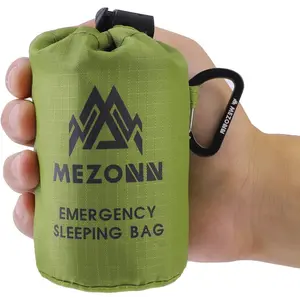 Emergency Sleeping Bag Survival Bivy Sack Use as Emergency Blanket Lightweight Survival Gear for Outdoor Hiking Camping Keep Warm after Earthquakes, Hurricanes and Other Disasters Mezonn