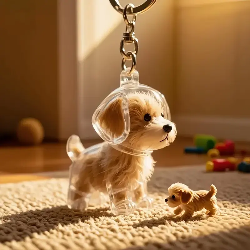 Dog Hair Storage Bottle, Dog Fur Keepsake Capsule Pendant, Keychain for Collecting Cat and Dog Hair, Cute Pet Memorial Gifts, Back-to-school gifts