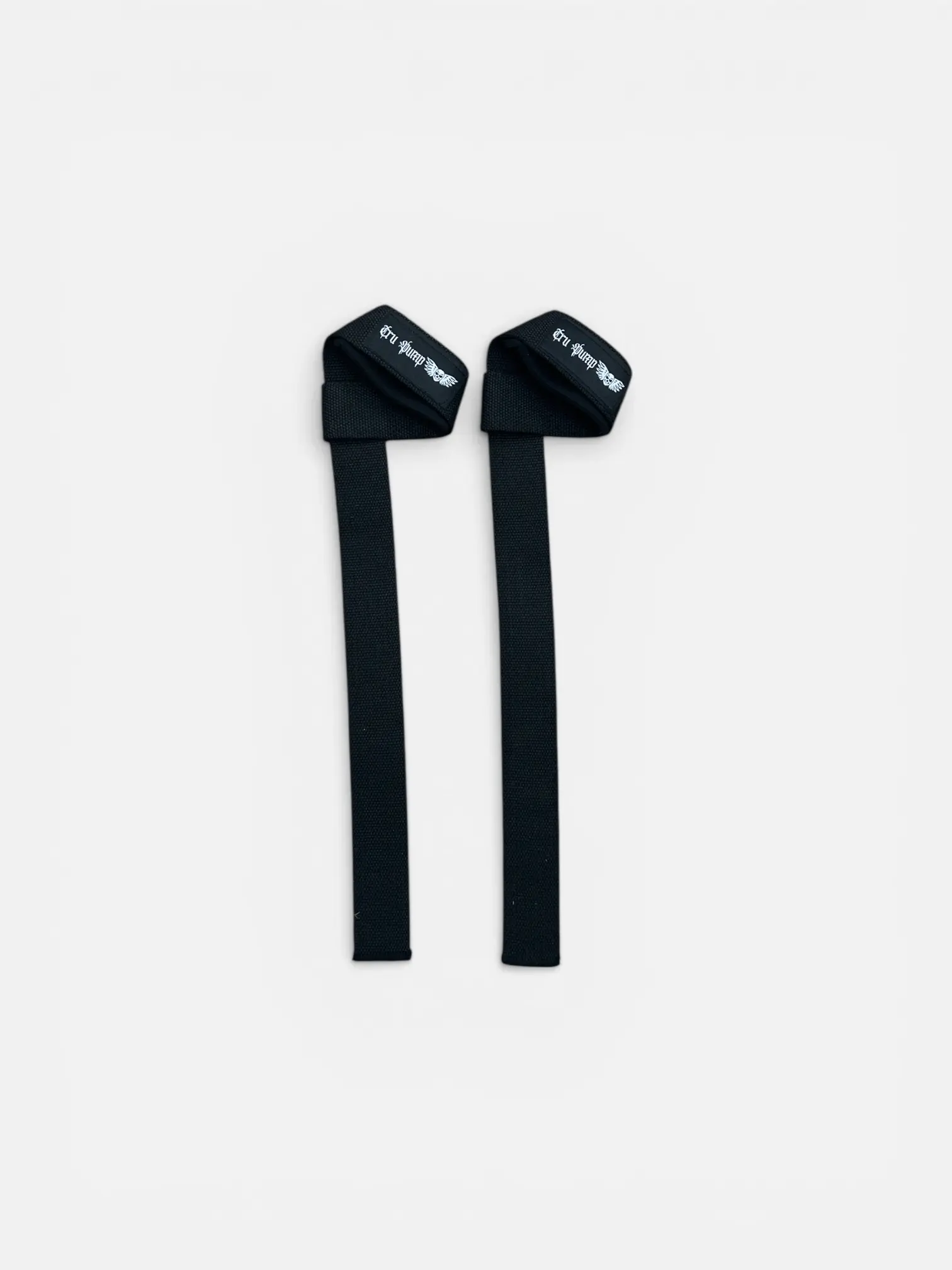 Tru Pump Premium Padded Black Weightlifting Straps- Lifting Straps for Deadlifts, Rows, Pull-ups