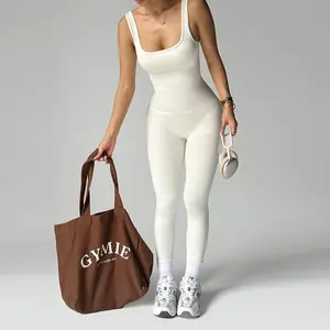 Yoga clothes women's suit onesie threaded yoga fitness sportswear outdoor backless jumpsuit trousers High Waisted Scrunch Butt Leggings Lightweight High-Waisted Shaping