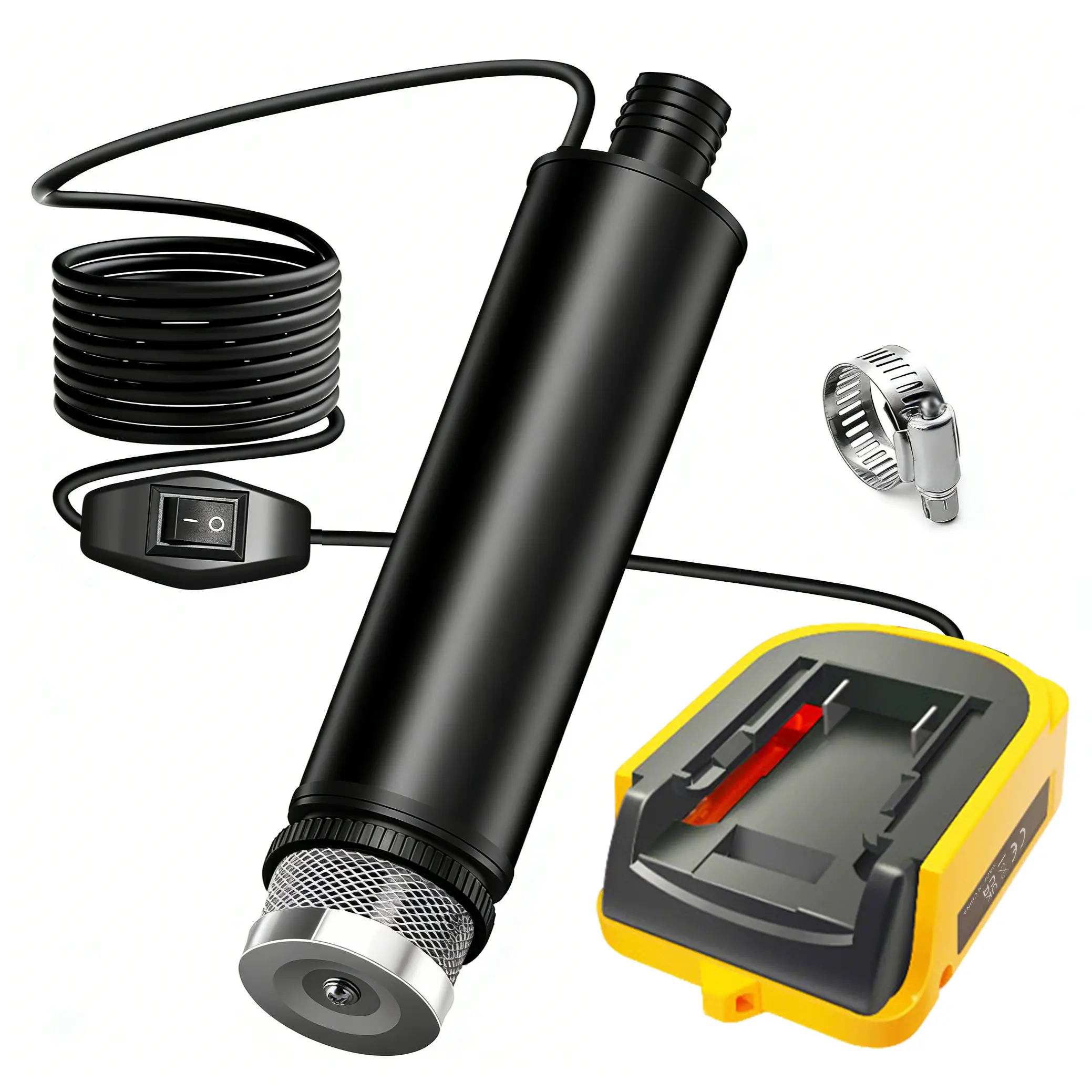 Cordless 500GPH Flow Rate Water Transfer Pump (Tool Only) - 1 Pack for DeWalt 20V Batteries, Compact & Practical, with Sediment Filter for Pool & Deep Well Drainage