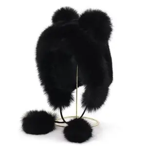 Bear-Ear Plush Hat for Women – Fluffy Warm Autumn/Winter Baotou-Style Ear-Protection Hat