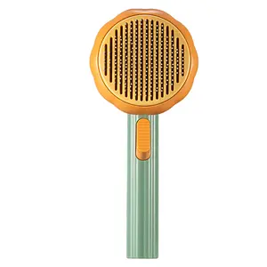 1PCS Pumpkin-shaped pet brush, soft texture, suitable for grooming pets at home.
