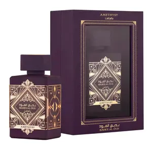 Lattafa Bade'e Al Oud Amethyst -  Eau de Parfum Long-Lasting Fragrance for Unisex, 3.40 Ounce / 100 ml