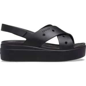 Crocs Women's Brooklyn 4U Cross Strap Sandals, Accessorize with Jibbitz Shoes Charms