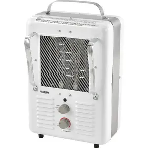 Global Industries 246098 Portable Electric Heater Milkhouse 1500W Steel, 10-1/4 X 8 X 15-3/4 Inches, 180 Sq. Ft.