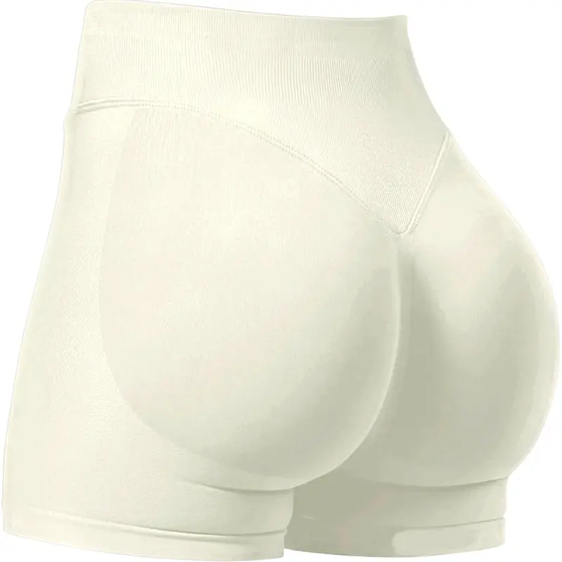 Women's Solid Color High Waist Sports Shorts, High Rise Shorts, Athletic Shorts, Active Wear Shorts, High Stretch Comfortable Soft Breathable Shorts, Butt Lifting Skinny Shorts, Ladies Sportswear for Indoor & Outdoor Wear