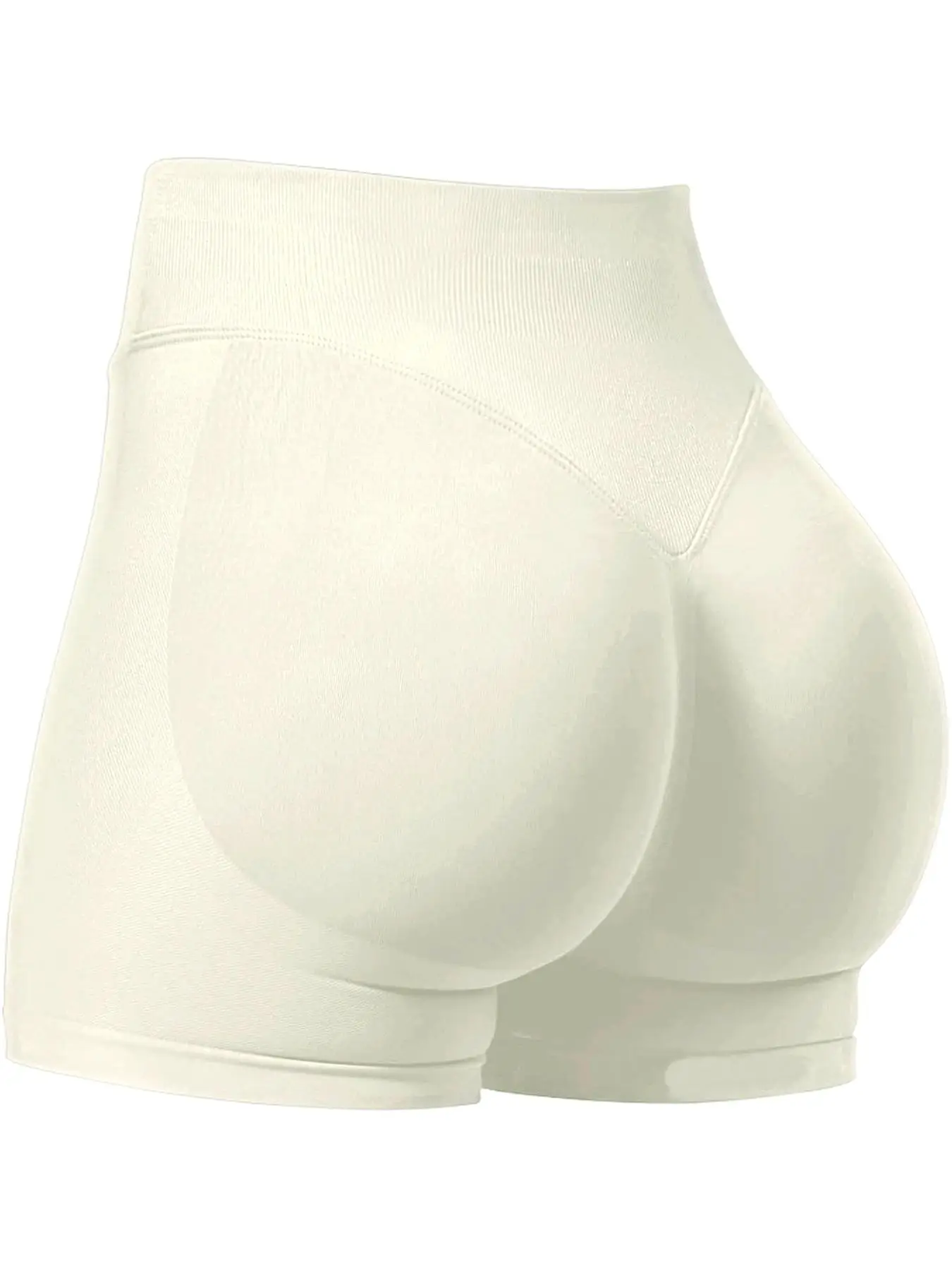 Women's Solid Color High Waist Sports Shorts, High Stretch Comfortable Breathable Butt Lifting Skinny Shorts, Ladies Sportswear for Indoor Outdoor Wea