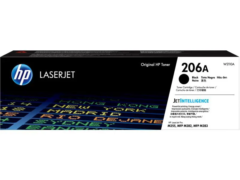 HP 206A (W2110A) Black Original Toner Cartridge for Laser Printing, Compatible with LaserJet Pro M255dw & LaserJet MFP M283d/c/w Printers, M255dw/M283d/C/W