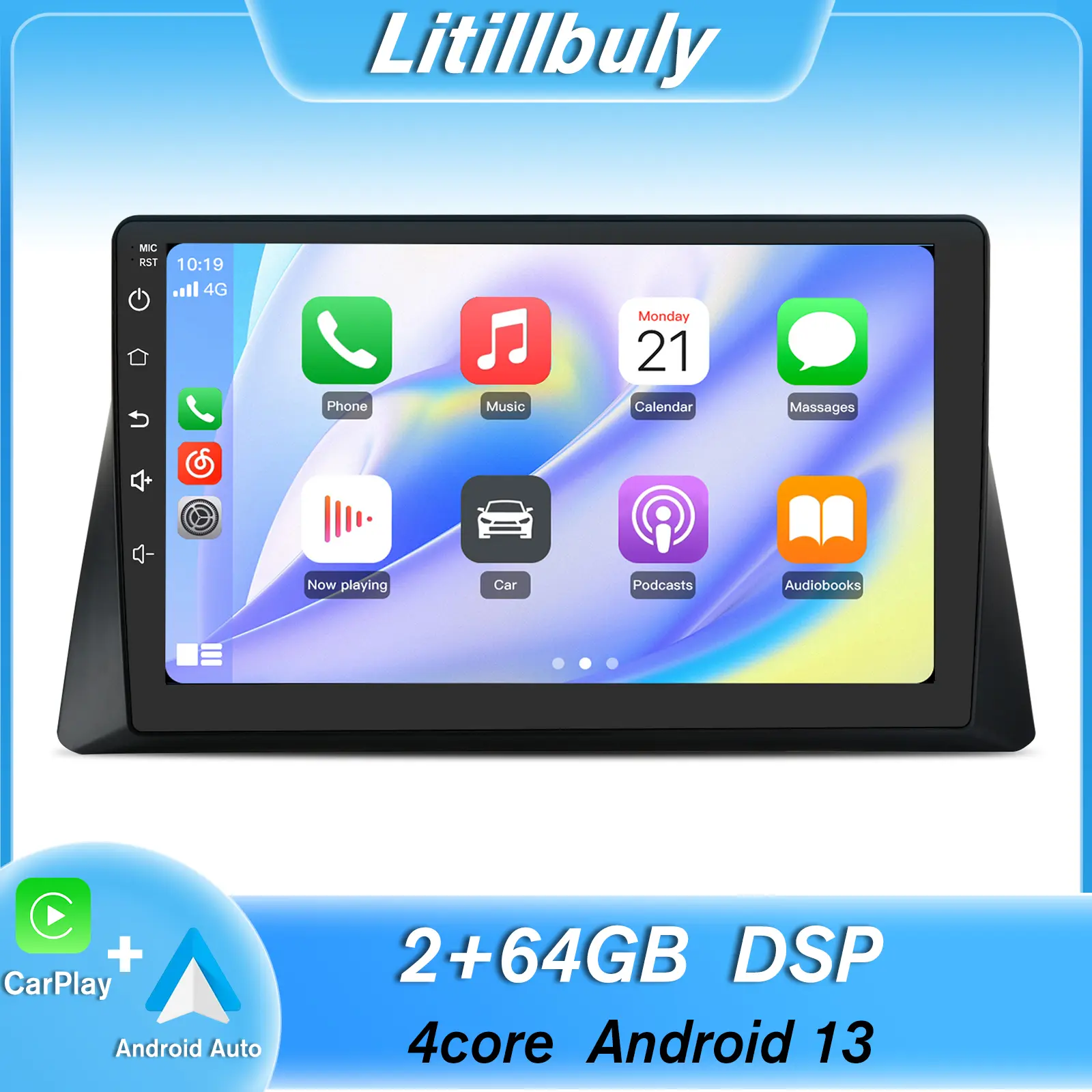 Android Car Radio CarPlay GPS Stereo Touchscreen for Honda Accord 8th Gen 2008–2013, Supports Wireless Android Auto, CarPlay, Bluetooth, WiFi & GPS backup camera usb cable gps