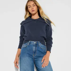Women's Button-Down Collar Henley Sweater - Wild Fable