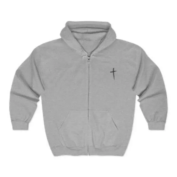 Faith-Inspired Zip Hoodie for Comfort and Style Unisex Wear Perfect for Everyday Faith-Based Gifts Casual Outfits Menswear Man Long Sleeve Pullover Suits Tops