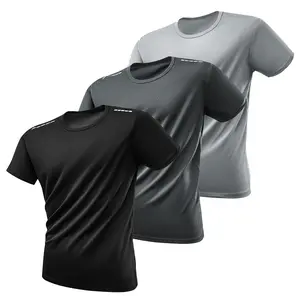 Men's Fashion T-Shirts, Casual Summer Wear, Athletic Workout Clothing, Moderate Fabric Thickness, Fitted Style, Ideal for Outdoor Activities