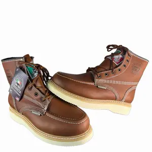 Heavy Duty Light Wieght Industrial Moc Toe Slip Resistant Work Boots/ Botas Industriales de Trabajo EST.250