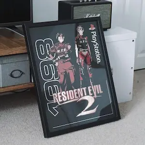 RESIDENT EVIL 2 Video Game Art Vintage Style Poster | Wall Print, Digital Download, Printable Art At Home, Gift For Video Game Lover