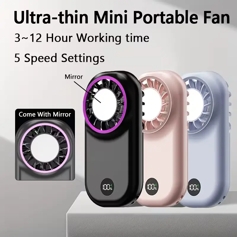 W&O Fan Portable Handheld High Speed Fan for Summer Travel Vacation Essentials& Outdoor Activities