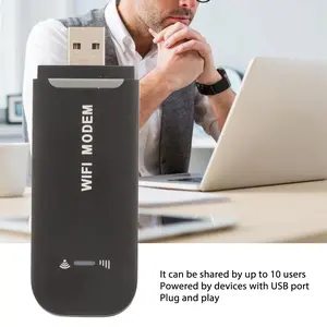 4G LTE travel Router 4G WiFi Router Black Up to 10 Users Stable Easy Connection USB Plug and Play for Hotspot Micro SIM Card Phone PC