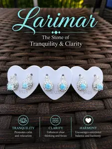 Larimar S925 earrings