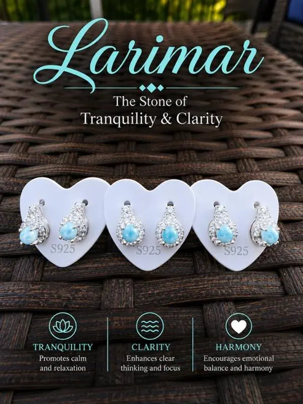 Larimar S925 earrings