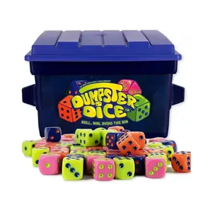 Fast-Paced Family Dice Game Set, Includes 80 Durable Dice, Doodle Stickers & Container, Fun 4-Player Board Game for Travel Parties Christmas Gifts