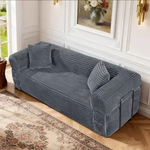 Boneless Couch for Living Room, Floor Sofa in a Box, with Fixed-Shape Frame