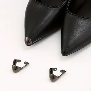 2pcs Durable Metal Protective Shoe Toe Caps | Anti-Kick Concealment Decorative Cover for High Heels, Three Colors for Choice
