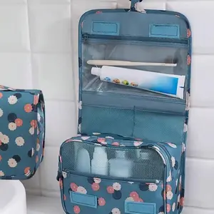 Multi-Functional Travel Makeup Bag, Large Capacity Cosmetic Bag, Double-Layer Waterproof Pouch, PU Leather Organizer, Portable Toiletry Bag