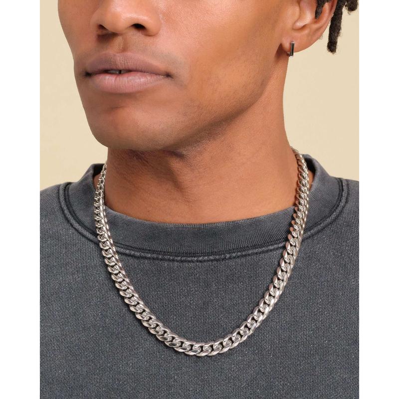 JAXXON Cuban Set 10mm - Silver - Waterproof - Box Clasp