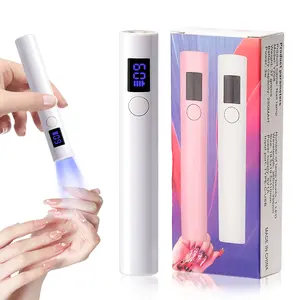 Handheld UV LED Mini Nail Lamp with Dual Timer Settings, Portable Fast-Drying Nail Dryer for Curing All Gel Nail Polishes, Compact Nail Art Light for Home & Salon