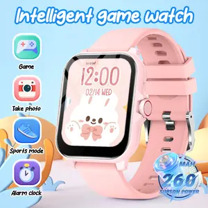 Kids Game Smart Watch, 1.83" HD Screen, Bluetooth Call, Fun Mini Games, Remote Camera, Sports Pedometer, Alarm & Weather, DIY Cute Watch Faces, 260mAh Long-Lasting Battery, Top Gift for Kids