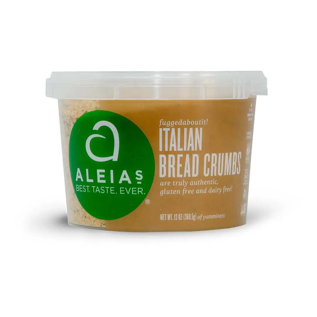 ALEIA’S BEST. TASTE. EVER. Italian Bread Crumbs – 13 oz / 1 Pack - Authentic Taste, Breading for Gluten Free Recipes, Certified Free, Non-GMO, Dairy Low Sodium, Kosher