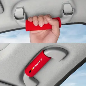 2 pcs Fluffy Car Roof Door Handle Protectors, Seat Belt Shoulder Pad Set, Car Armrest Cover Interior Decoration, Durable and Stylish Design with Easy Installation