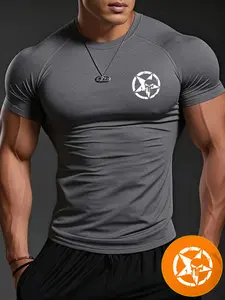 Men's White Black Grey Navy Fitness Top