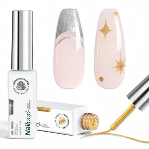 Liner Nail Gel Polish Super-Bright Metallic Painting Liner Gel Polish Silver/Gold/Rose Mirror Gel Nail Polish Semi Permanent UV 8ml