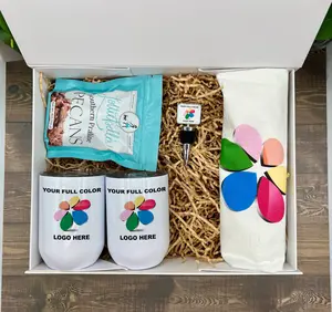 Custom Business Company Logo, Corporate Gift Box Basket 4