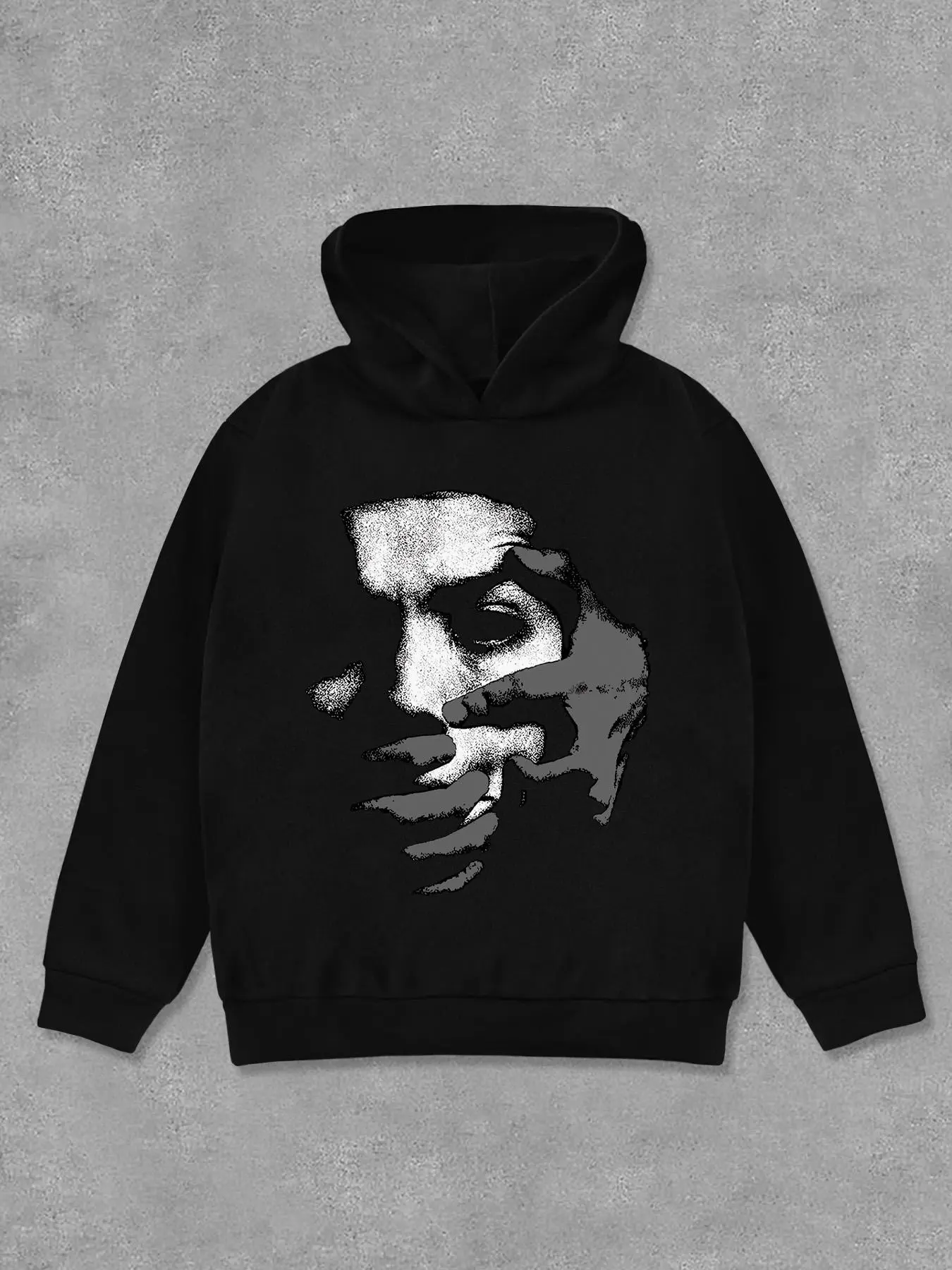 Y2K Style Fashion Print Hoodie, Long Sleeve, Casual Streetwear, Unisex, Comfortable, Four Seasons, Fall & Winter, Sweatshirts, Print Hooded Sweatshirt