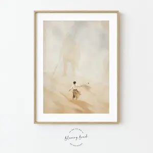 David And Goliath Watercolor Painting, King David, The Shepherd Boy, Jesus Art, Christian Wall Art, Bible Verse Art, 1 Samuel 17, Faith Art