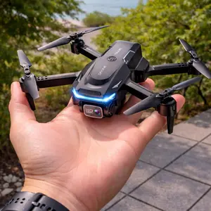 Drone with Camera - Drone with Screen on Controller for Beginners, Foldable Remote Control Quadcopter with Gesture Control, 3D Flip, One Key Start, Emergency Stop, 2 Batteries, Easier to use