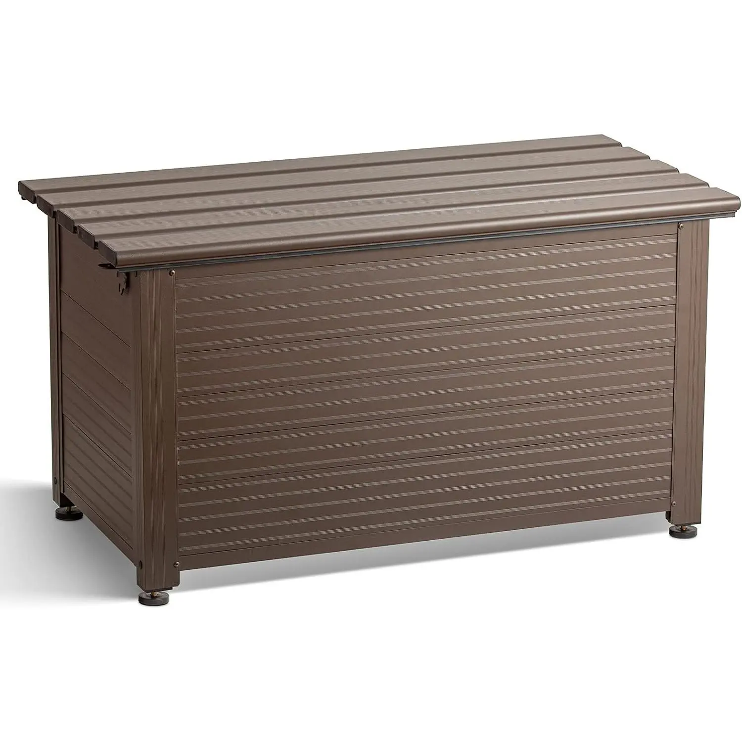 TECSPACE 55 us general toolbox Gallon Aluminum Deck Box, IP65 Waterproof Level Patio Storage Box, 221 Lbs Bearing Capacity, for Pool & Sports Equipment & Garden Tools Storage Garage Storage Box Tool Box for DIY Workshop Tool Box