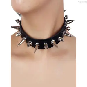 Punk Studded Choker Necklace, Adjustable Strap Gothic Neck Jewelry, Exquisite All-match Fashion Neck Accessory, Soft Comfort Trendy Ornament for Daily Wear Party Dating Birthday Gift for Women Girls