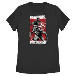 Women's Marvel: Deadpool & Wolverine Grayscale Poses T-Shirt